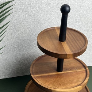 Wooden Skewer <b>Plate</b> <b>Rack</b> Black Detachable Home Display <b>Rack</b> - Product Image 4
