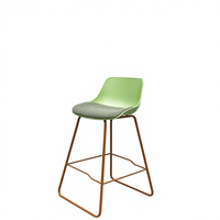 Tabouret de bar design moderne en vente chaude, chaise colorée à pieds hauts en plastique, mobilier de restaurant et de café pour l'extérieur, jardin, salle à manger