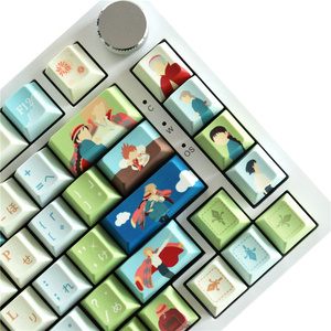 Anime JP Moving Castle Thăng Hoa Keycaps PBT 130 Phím Cherry MX Switch GH60/GK61/GK64/84/87/96/104/108/980 Bàn Phím Cơ - Product Image 1