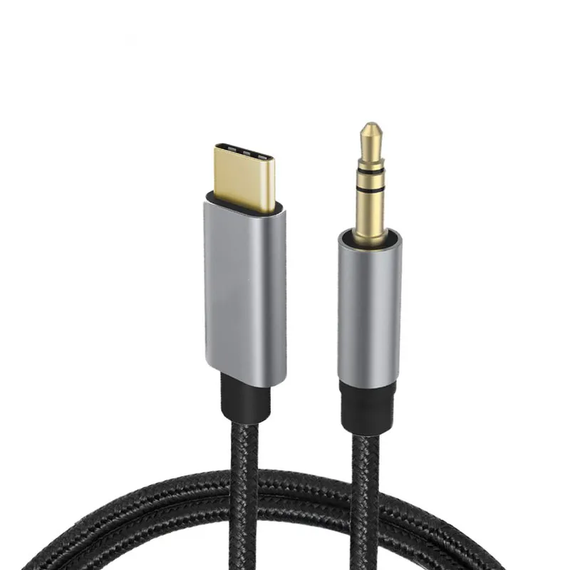 Kabel Hifi Audio, Tipe C Ke 3.5Mm Male Aux DAC 32Bits USB-C Ke Kabel Hifi