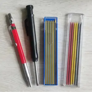 Оптовый индивидуальный логотип плотник механический карандаш с заправками