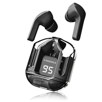 Earphone Pintar TWS Tipe C dengan Layar, Headphone Gaming In-Ear Nirkabel Bluetooth