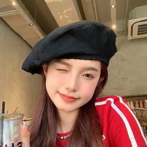 Retro Denim <b>Beret</b> Burgundy Spring Vintage Style Breathable Women's Hat - Product Image 5