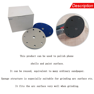 Disque de ponçage en mousse de 6 pouces à 9 trous avec fixation auto-agrippante, abrasif, pour ponçage humide et sec, idéal pour le métal, le bois et le polissage de meubles - Product Image 5