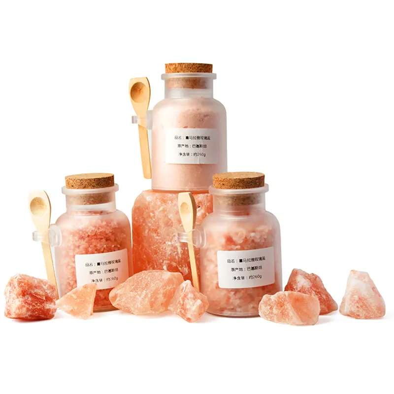 Prezzo all'ingrosso del mucchio di sale commestibile dell'himalaya della roccia del Pakistan prezzo rosa di alta qualità 2mm-5mm sale dell'himalaya