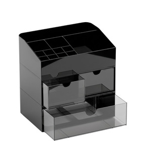 Cosmetic Storage <b>Box</b> <b>Makeup</b> Organizer With Drawers Dustproof Pet Material For Dressing Table Bathroom Skincare Storage - Product Image 2