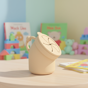 Tasses à collation en silicone pour bébés et tout-petits, avec poignée antidérapante, pour le stockage des aliments et la prévention des éclaboussures – Vente chaude - Product Image 2
