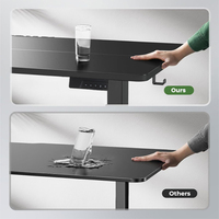 Bureau debout électrique à moteur unique JX-SACR2, table réglable en hauteur avec plateau d'extension
