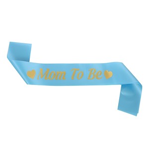 PARTYMENT Guía de Etiqueta para Futura Mamá, Cinturón de Tela de Satén con Estampado Dorado, Artículos para Fiestas, Correa para el Hombro - Product Image 4