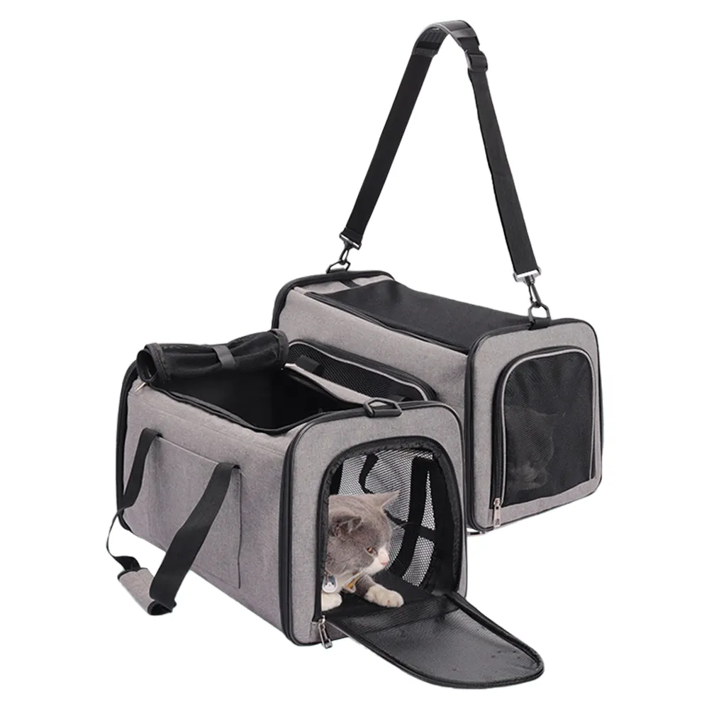 Borsa da viaggio per cani e gatti borsa da viaggio per animali domestici borsa da trasporto portatile per animali domestici di lusso all'ingrosso oem per viaggio per cani con zaino per gatti