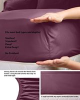 Ensemble de draps de lit personnalisables en microfibre brossée moderne 100% polyester toutes saisons, série 2000, 6 pièces
