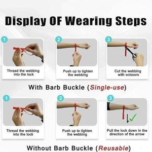 Fabricant d'usine avec 19 ans d'expérience, conception personnalisée gratuite, bracelet tissé personnalisé pour événements, fournitures de fête - Product Image 4