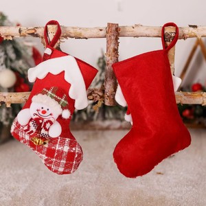 Nouvelles <span class=keywords><strong>chaussettes</strong></span> de Noël en forme de maison, motif Père Noël, bonhomme de neige, renne, sac cadeau, chaussette de Noël - Product Image 4