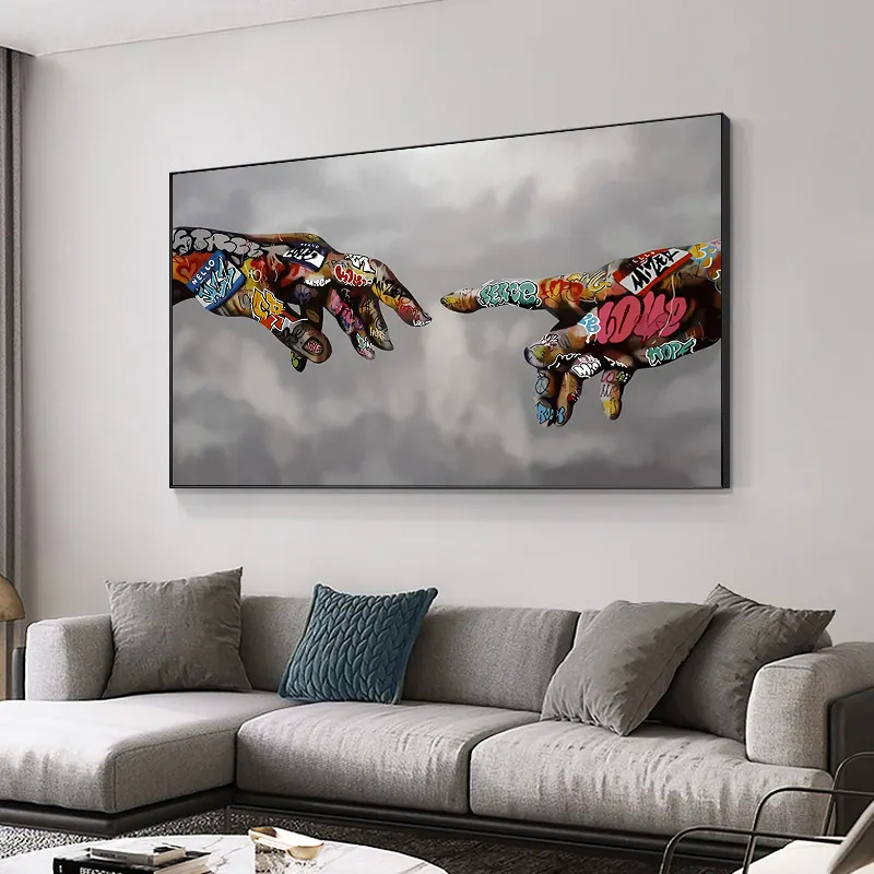 Áp Phích Tay Graffiti Trừu Tượng Tùy Chỉnh Tranh Canvas Pop Tranh In Tranh Tường Nghệ Thuật Để Trang Trí Phòng