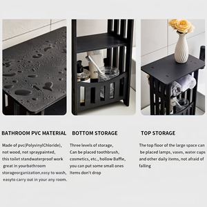 Ousimei Bathroom Storage Shelf 60X70cm 3-Tier Freestanding Organizer For Toilet Towel Toothbrush Holder - Product Image 4