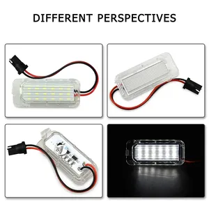 2pcs Canbus LED Numéro de Plaque d'Immatriculation pour Ford <span class=keywords><strong>Focus</strong></span> 5D Fiesta Mondeo <span class=keywords><strong>MK4</strong></span> C-Max MK2 S-Max Kuga Galaxy 6000K Blanc Auto Lampe - Product Image 2