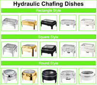 Plat Chafing Électrique Doré de Luxe pour Buffets de Restauration, Chauffe-Plats pour Hôtels et Restaurants
