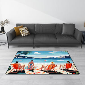 Image personnalisée Plusieurs tailles de tapis antidérapants en flanelle Ensembles de tapis confortables et sécurisés - Product Image 1