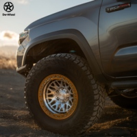 Jantes tout-terrain forgées DW à 6 trous, chrome, à déport profond, avec beadlock et boulons dorés, robustes, vente en gros directe usine, compatibles avec les camions 4x4