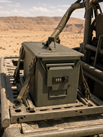 Boîte à munitions métallique rectangulaire de grande capacité pour le rangement sécurisé des véhicules et l'utilisation en extérieur