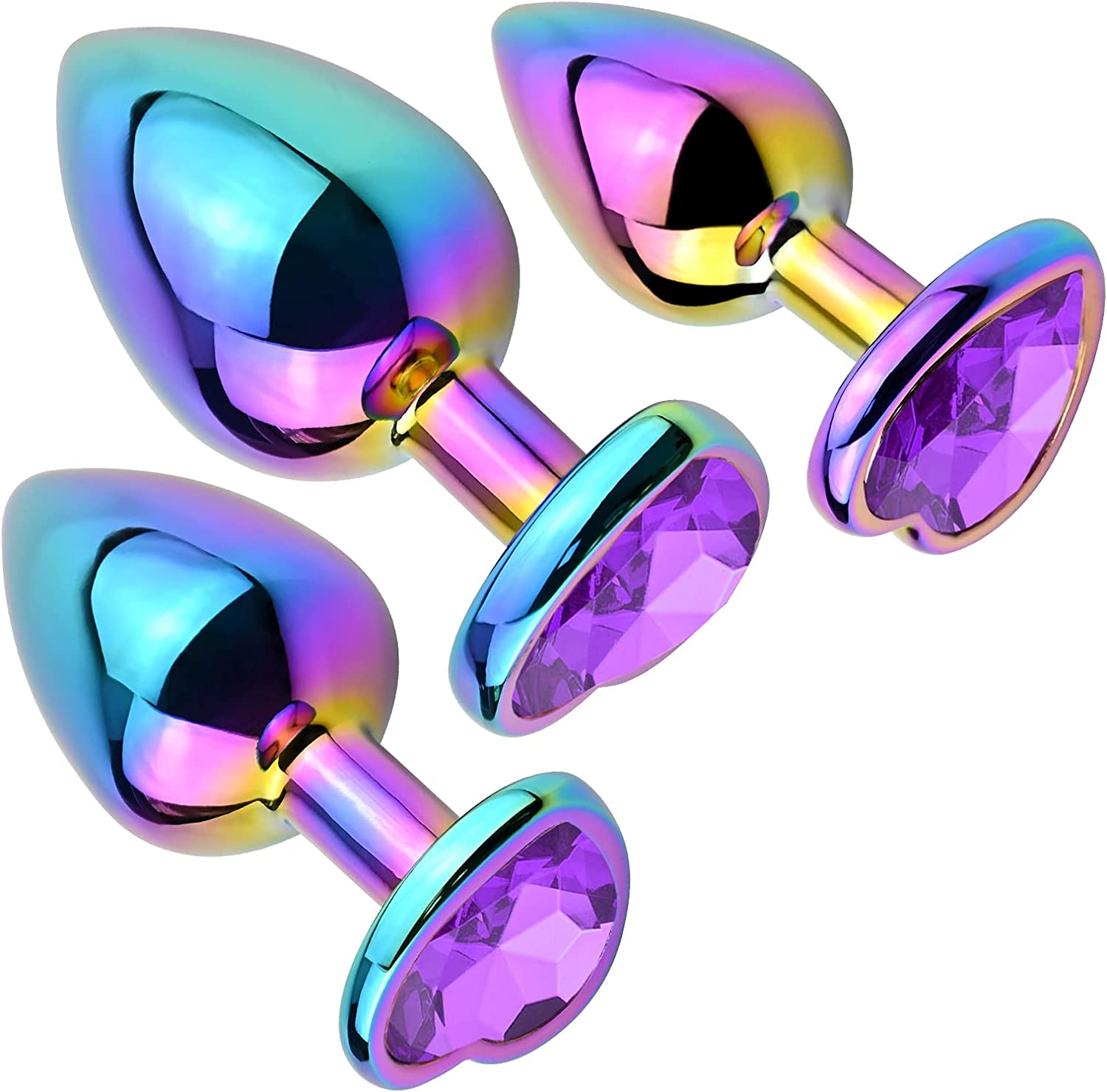 Anal Plugs 3PCS Anal Trainer Set - Heart Shape Jewelry