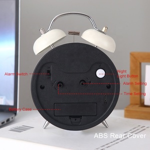 Horloge de table électronique silencieuse à quartz pour enfants, en métal, avec aiguilles, motif dessin animé, fonction alarme lumineuse et snooze, pour l'éveil éducatif - Product Image 6