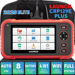 เครื่องมือวินิจฉัยระบบรถยนต์ LAUNCH X431 CRP129E PLUS พร้อมบริการรีเซ็ต 8 รายการ OBD OBD2 สแกน VIN อัตโนมัติ และทดสอบแบตเตอรี่ - Product Image 1