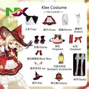 Disfraz de Mucama Lolita <span class=keywords><strong>Klee</strong></span> de Alta Calidad al por Mayor, Disfraces de Fiesta de Halloween, Disfraz de Anime, <span class=keywords><strong>Cosplay</strong></span> de <span class=keywords><strong>Genshin</strong></span> <span class=keywords><strong>Impact</strong></span> - Product Image 6
