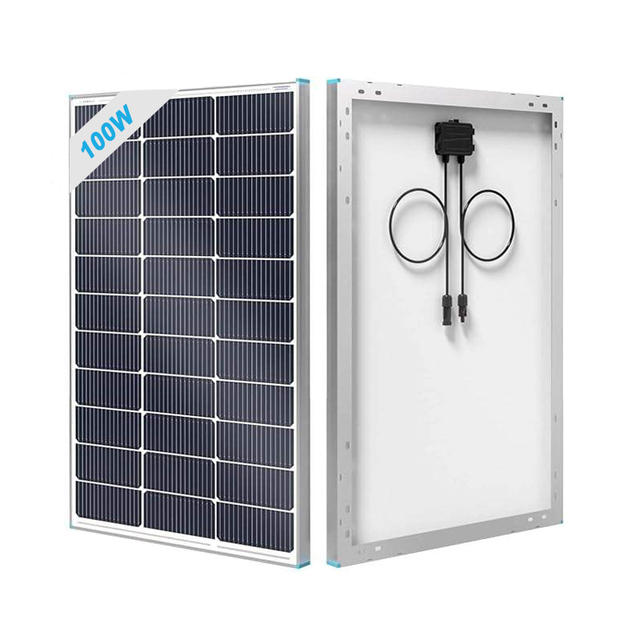 100W 120W Mono Solar Panel High Efficiency Half-Cell Glass PV Module Photovoltaic for RV Marine Camper Van Off-Grid System