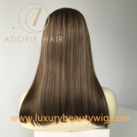 Rambut Manusia Eropa Virgin Cuticle Silk Straight Kepadatan 130% Siap Kirim, Wig Top Selling Hat Fall