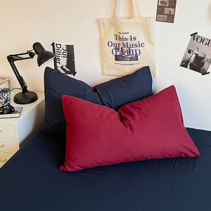 Ensemble de literie 4 pièces en coton lavé haute densité, couleur unie, doux, respirant, durable, pour toutes les saisons, pour la maison et l'hôtel - Product Image 5