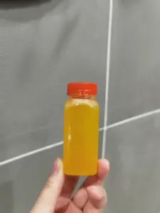 Botella cuadrada de plástico para zumo de naranja, botella de plástico para Limón, manzana, 2oz, 60ml, 100ml, China