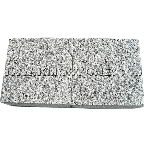 Hiện Đại Ngoài Trời Ánh Sáng Màu Xám G603 Granite Cobble Đánh Bóng Gạch Lát Cube Giá Rẻ Flamed Pavers Cho Sàn Cách Sử Dụng