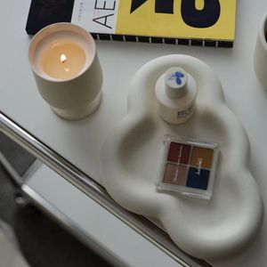 Creative Irregular Ceramic Cloud Jewelry Storage Jewelry Cosmetics Solid Color Desktop <strong>Tray</strong> - Product Image 5