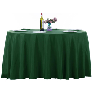 Hot Sale Emerald Green 120inch Woven 100% Polyester Wrinkle Free Durable Waterproof Customizable <b>Tablecloth</b> for Wedding Banquet - Product Image 1
