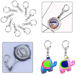 D Snap Hook Lobster <strong>Clamp</strong>,C Hook Metal Split <strong>Keychain</strong> Rings Parts,Key Rings Clips Accessories - Product Image 6