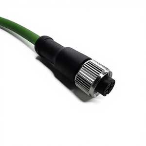 Connecteur AN HUA M12 4 broches A-code RJ45 femelle, assemblage de câble Ethernet Profinet industriel blindé Cat6 IP67 haute flexibilité - Product Image 4