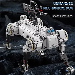 12GO 96009 Nouveau <span class=keywords><strong>Robot</strong></span> Chien Télécommandé MOC Guerres Mondiales Modèle à Assembler Jouet Cadeau Enfants 1613 Pièces Ensembles de Blocs de Construction - Product Image 2