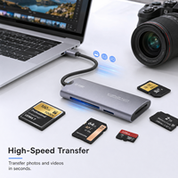 Lector de Tarjetas Tipo C 6 en 1, el Más Económico de Fábrica, Lector de Tarjetas TF, USB Tipo C Inteligente y Lector de Tarjetas Sim SD OTG para Teléfono Móvil