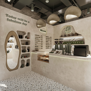 ตู้โชว์หุ้มฉนวนเบเกอรี่พร้อมไฟ LED เฟอร์นิเจอร์ชาแบบฟองใหม่สำหรับร้านกาแฟการออกแบบตกแต่งภายใน - Product Image 1