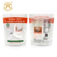 Sachet Doypack personnalisé imprimé 900g pour farine de maïs, manioc, blé, igname, emballage alimentaire avec fermeture éclair