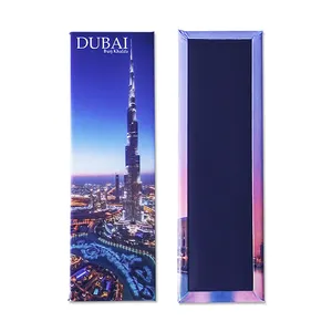 Imán de Pvc personalizado para refrigerador, accesorio de recuerdo turístico de Dubái, regalo para el refrigerador