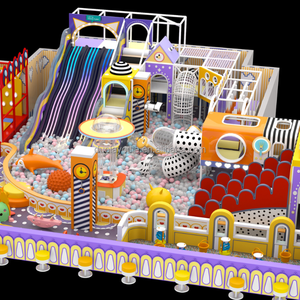 Estructura de juego multinivel: Tobogán, <span class=keywords><strong>camino</strong></span> sensorial, juegos de rompecabezas AR Ball Pit-Patio de juegos interior duradero para niños de 3 a 12 años - Product Image 1