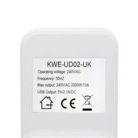 İngiltere Çift Kontrollü USB Zamanlayıcılı Priz, Akıllı Zaman Kontrol Prizi, Mutfak İçin Çok Fonksiyonlu Güvenlik Prizi. Priz ve Soket.