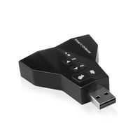 Carte audio virtuelle externe USB 7.1 3D avec double microphone et double interface audio, son et enregistrement indépendants pour PC et téléphone
