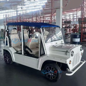 Autobús Turístico Eléctrico Clásico con Carrocería Blanca y Techo Azul, Estilo Retro, Certificado CE, Estructura de Acero, Color Personalizado - Product Image 3