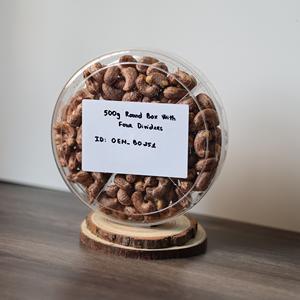 เม็ดมะม่วงหิมพานต์คั่วคุณภาพพรีเมียม 500 กรัม ได้รับการรับรองมาตรฐาน ISO รสเนยและเค็ม บรรจุกล่อง 4 ช่องแบ่ง-จากโรงงานโดยตรง ขนาด W240 - Product Image 3