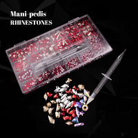 Cristaux mélangés, strass, diamants, pierres précieuses, strass pour nail art, décorations pour ongles en acrylique, dos plat, brillants, accessoires pour ongles 3D