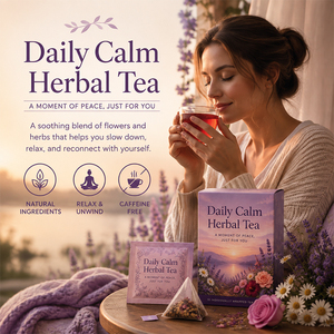 Tisane Apaisante Quotidienne en Sachets : Mélange Floral <span class=keywords><strong>de</strong></span> Mélisse, <span class=keywords><strong>Camomille</strong></span>, Lavande, Pétales <span class=keywords><strong>de</strong></span> Rose et Hibiscus – Thé Relaxant et Bien-être pour le Sommeil - Product Image 3