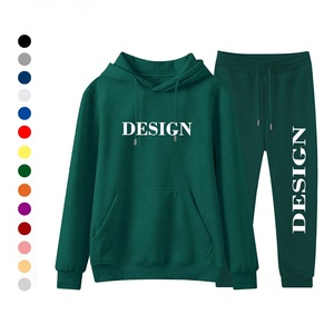 Universal <b>Set</b> Spring Casual <b>Thermal</b> Tracksuit for <b>Men's</b> Embossed Print Slim Fit 100% Cotton Fleece - Product Image 3